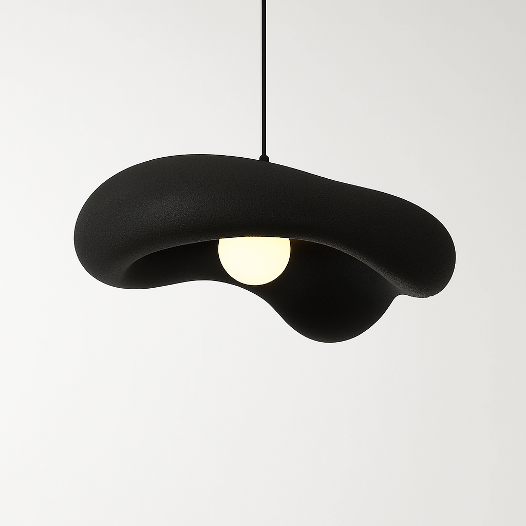 Wabi sabi pendant light modern design for elegant interior decoration - Black L60 l50cm / 3 Changeable Lights