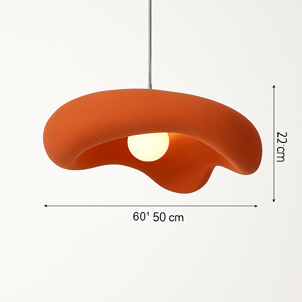Wabi sabi pendant light modern design for elegant interior decoration - Orange L60cm / 3 Changeable Lights