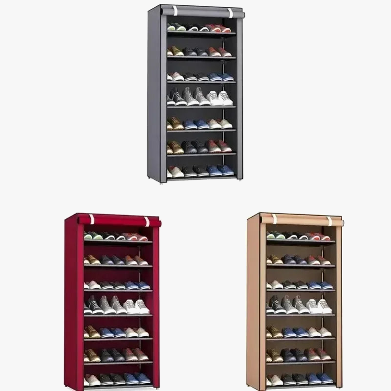 Multilayered shelf with economical and practical dust resistant shoes - view 5