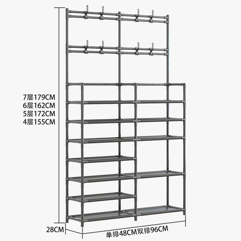 Multifunctional shoe shelf for space gain - view 5