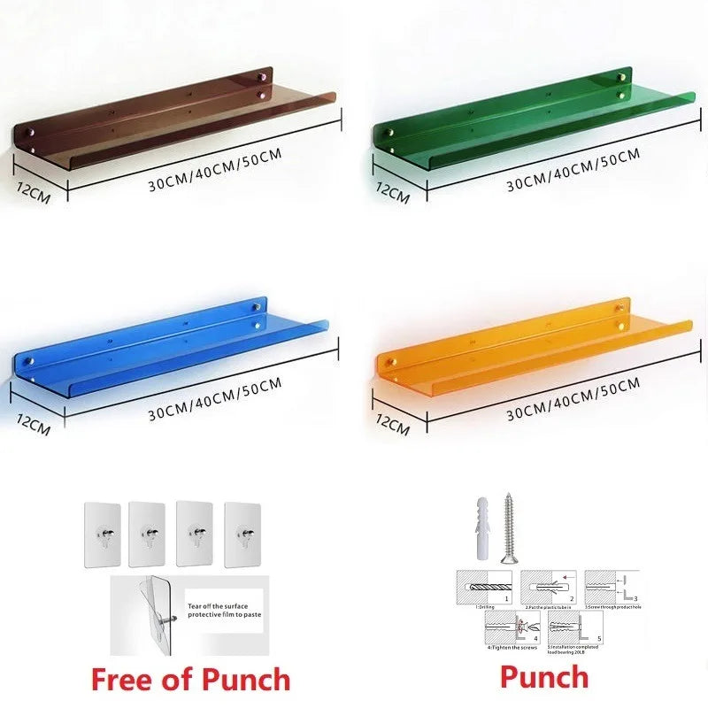 Acrylic floating shelf for modern invisible storage - view 5