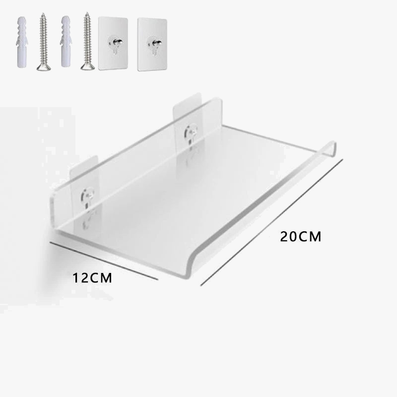 Acrylic floating shelf for modern invisible storage - view 7