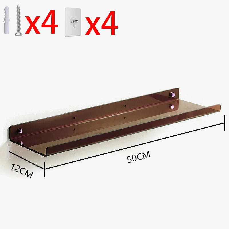 Acrylic floating shelf for modern invisible storage - view 8