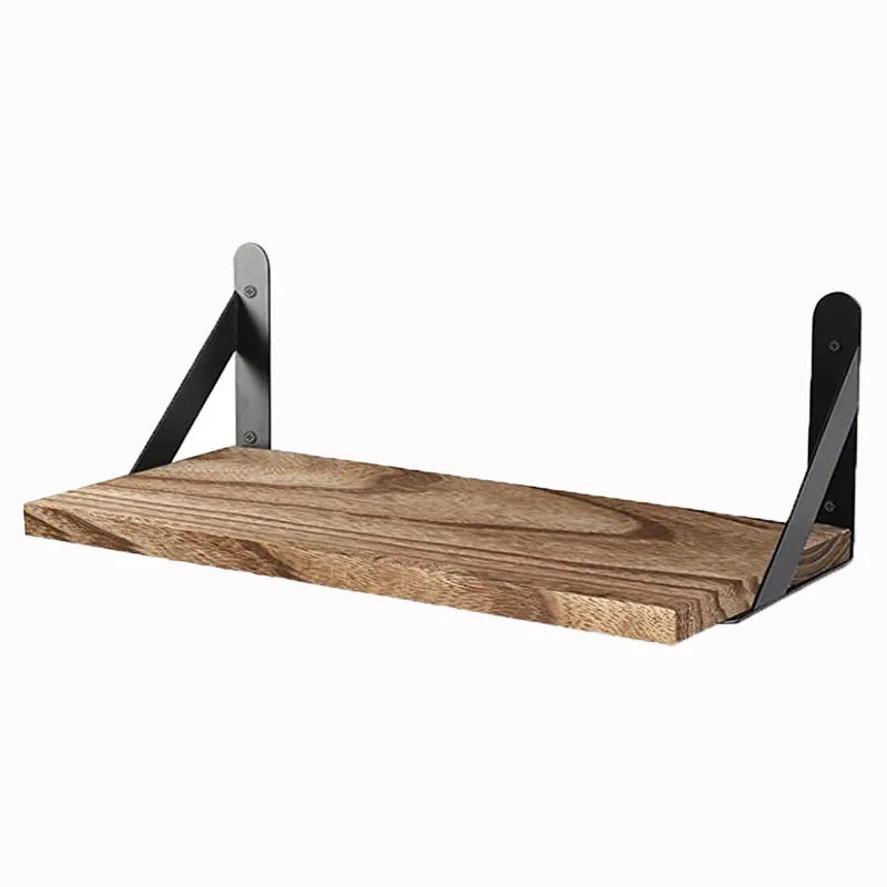 Wall shelves in solid wood simple design for hanging storage