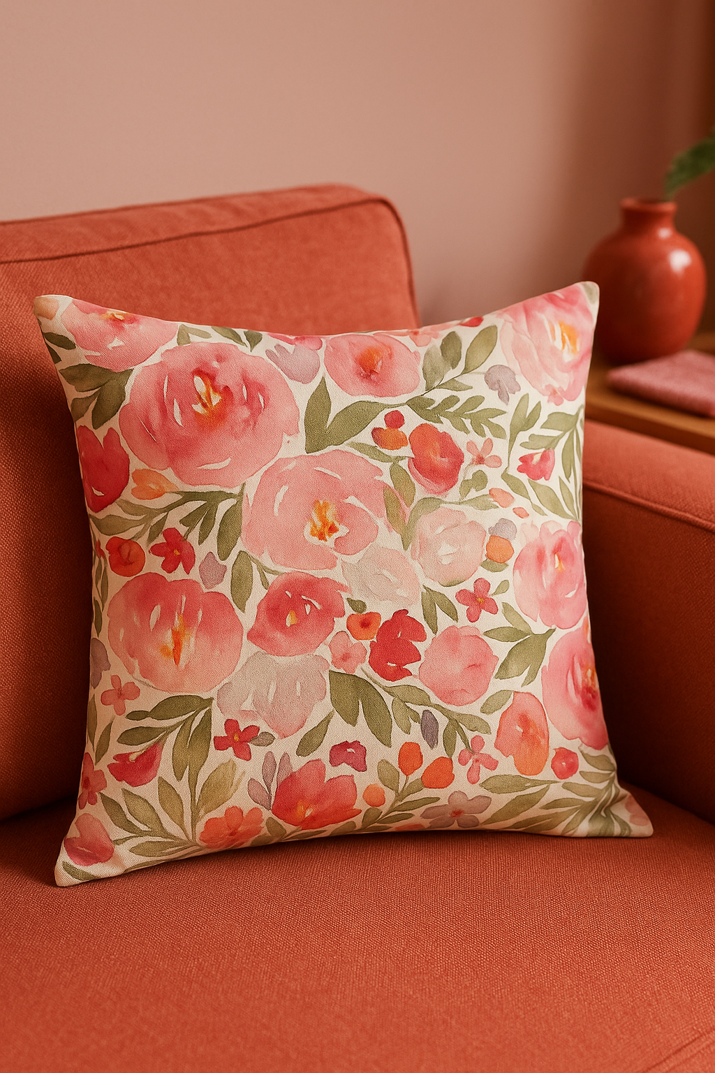 Fresh Floral Square Decorative Pillowcase, 45 cm - view 2