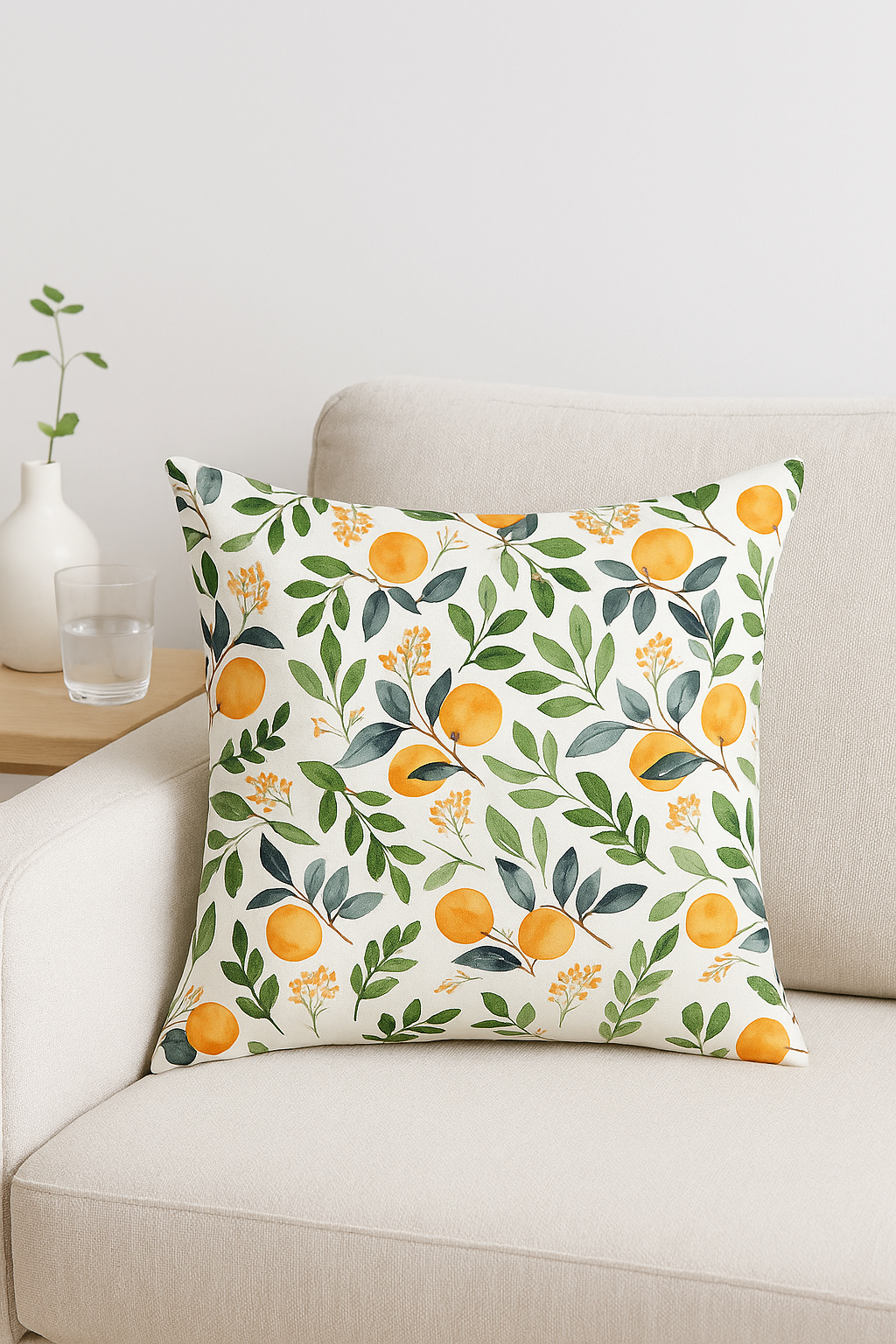Contemporary Square Floral Pillowcase 45 X 45 cm - view 2