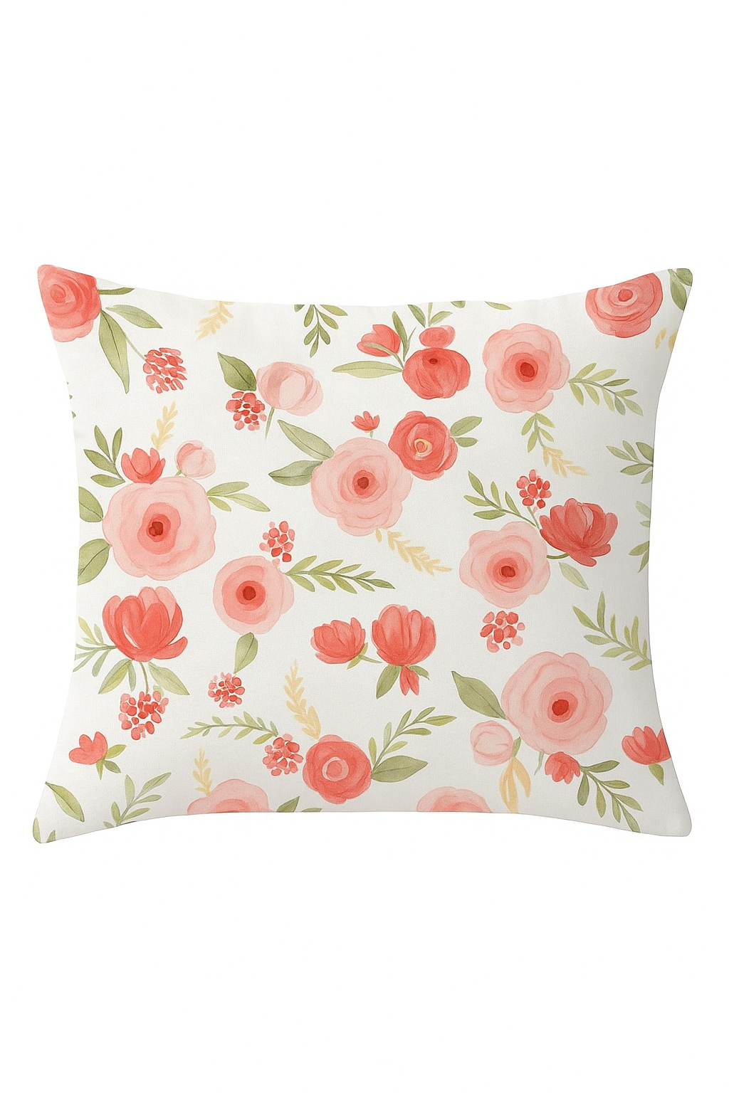 Poetic Floral Square Pillowcase, 40 to 60 cm