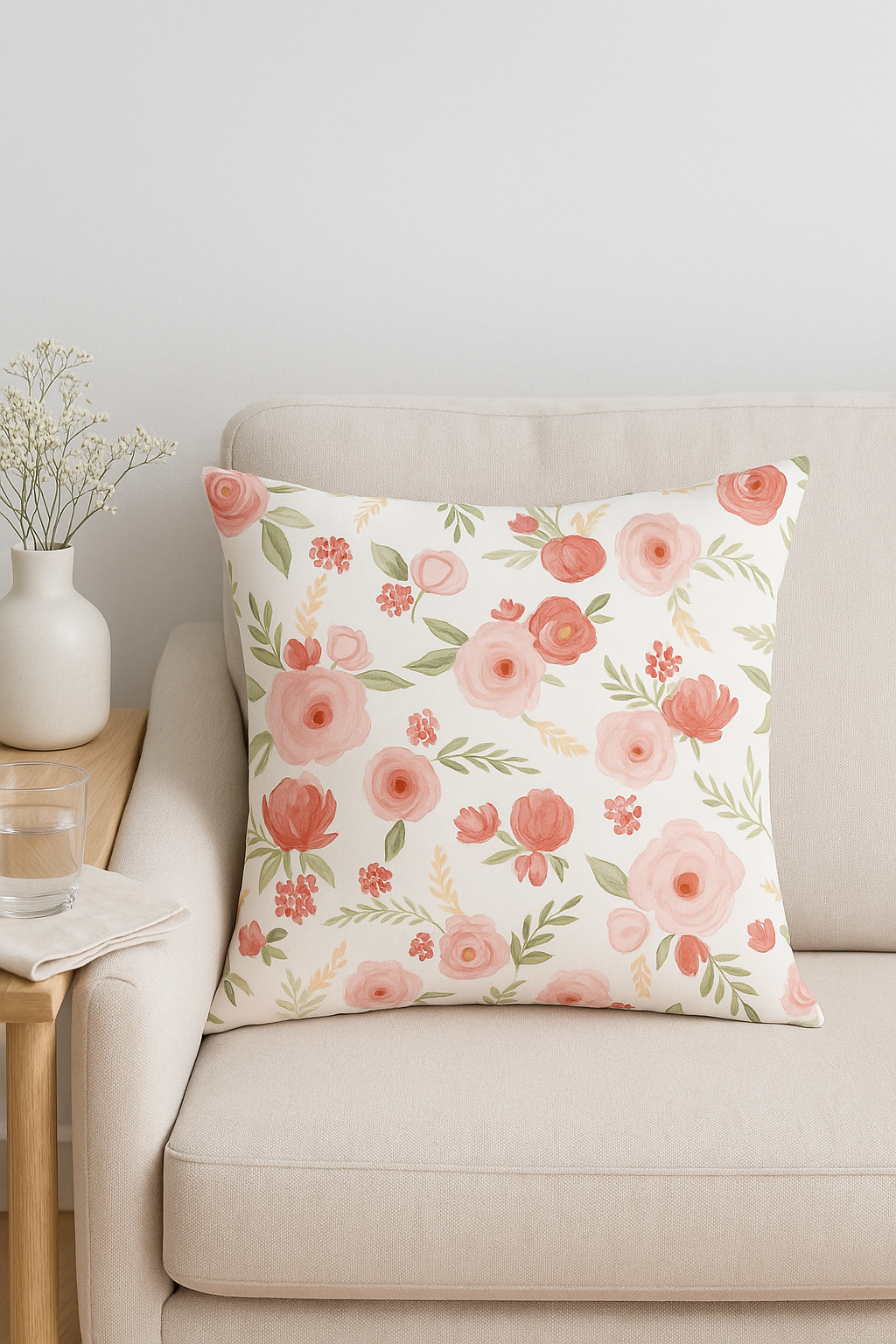 Poetic Floral Square Pillowcase, 40 to 60 cm - view 2
