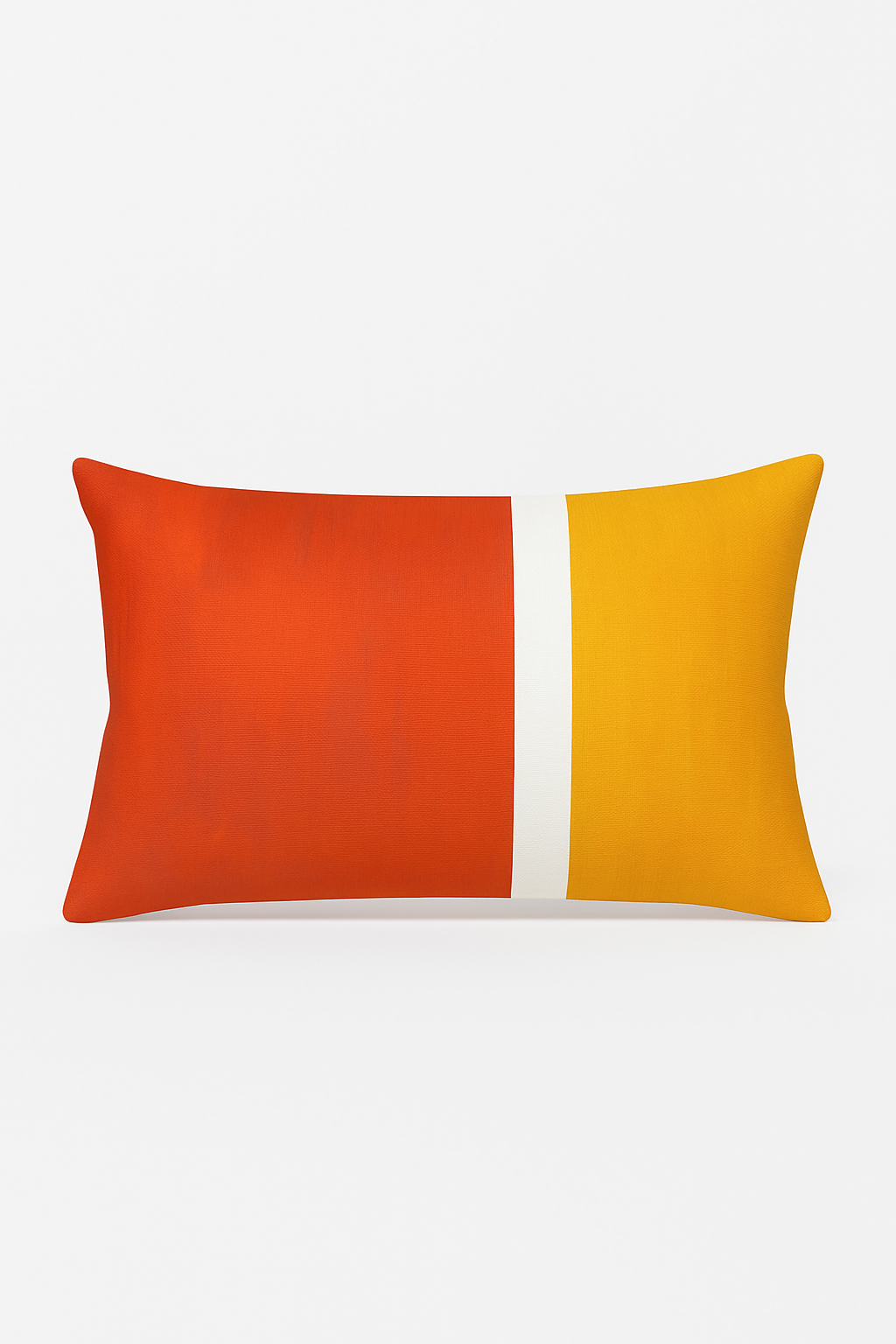 Decorative pillowcase with geometric motifs with lumbar support