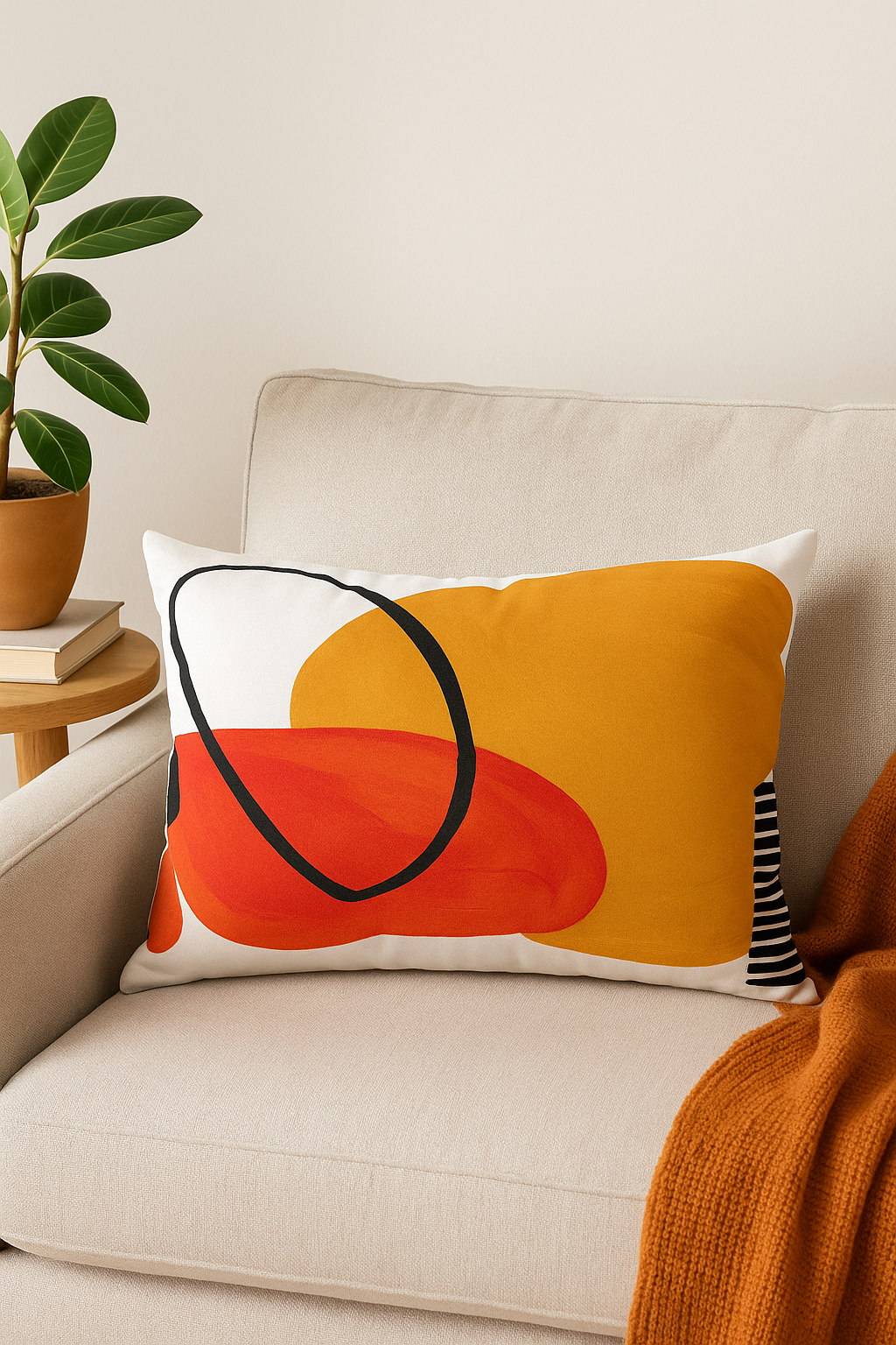 Decorative pillowcase with geometric patterns for various uses - view 2