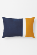 Geometric Lumbar Pillowcase with Painted Line Print