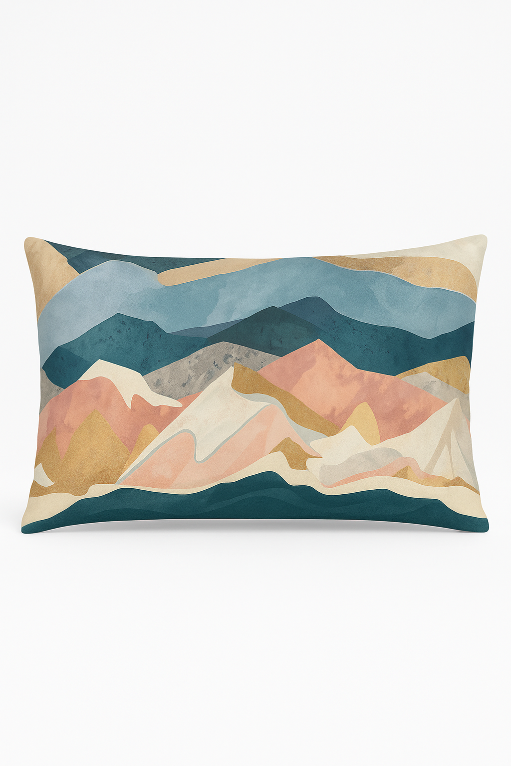 Chinese watercolor rectangular pillowcase 30 x 50 cm