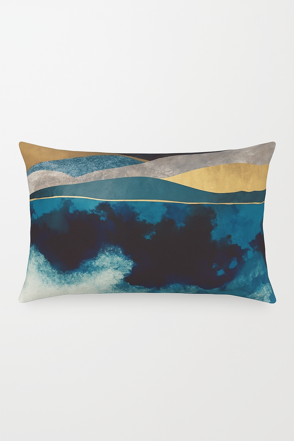 Chinese Watercolor Striped Pillowcase 30x50cm