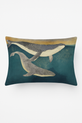 Rectangular pillowcase with decorative watercolor stripes 30 x 50 cm
