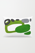 Decorative rectangular pillowcase with lumbar support