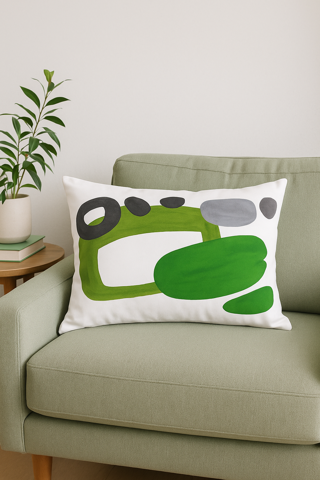 Decorative rectangular pillowcase with lumbar support - view 2