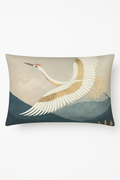 Chinese watercolor style rectangular pillowcase 30 x 50 cm