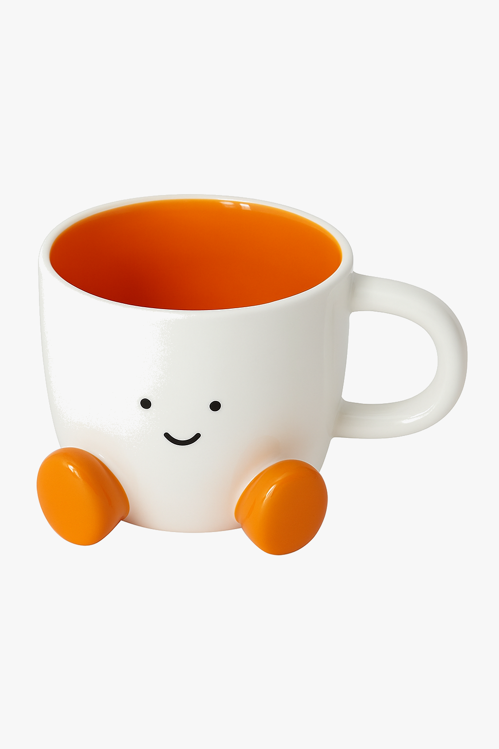 Cute Footed Bamboo-Style Ceramic Coffee Cup