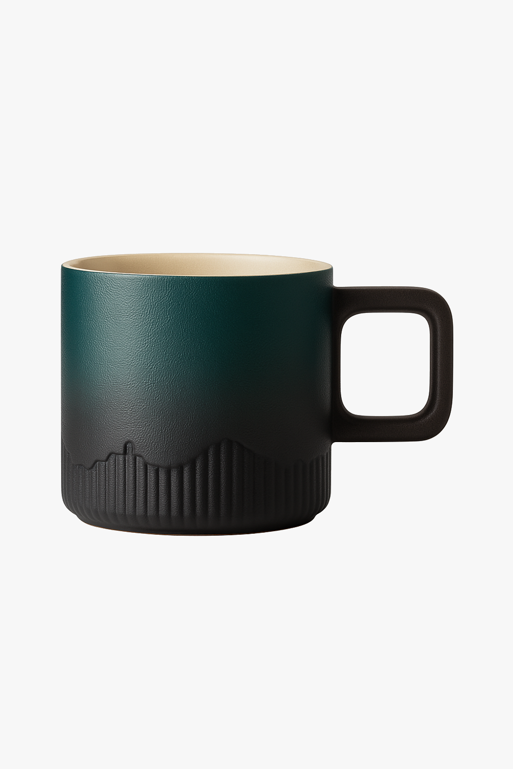 Vintage ceramic coffee cup handle wood artisanal