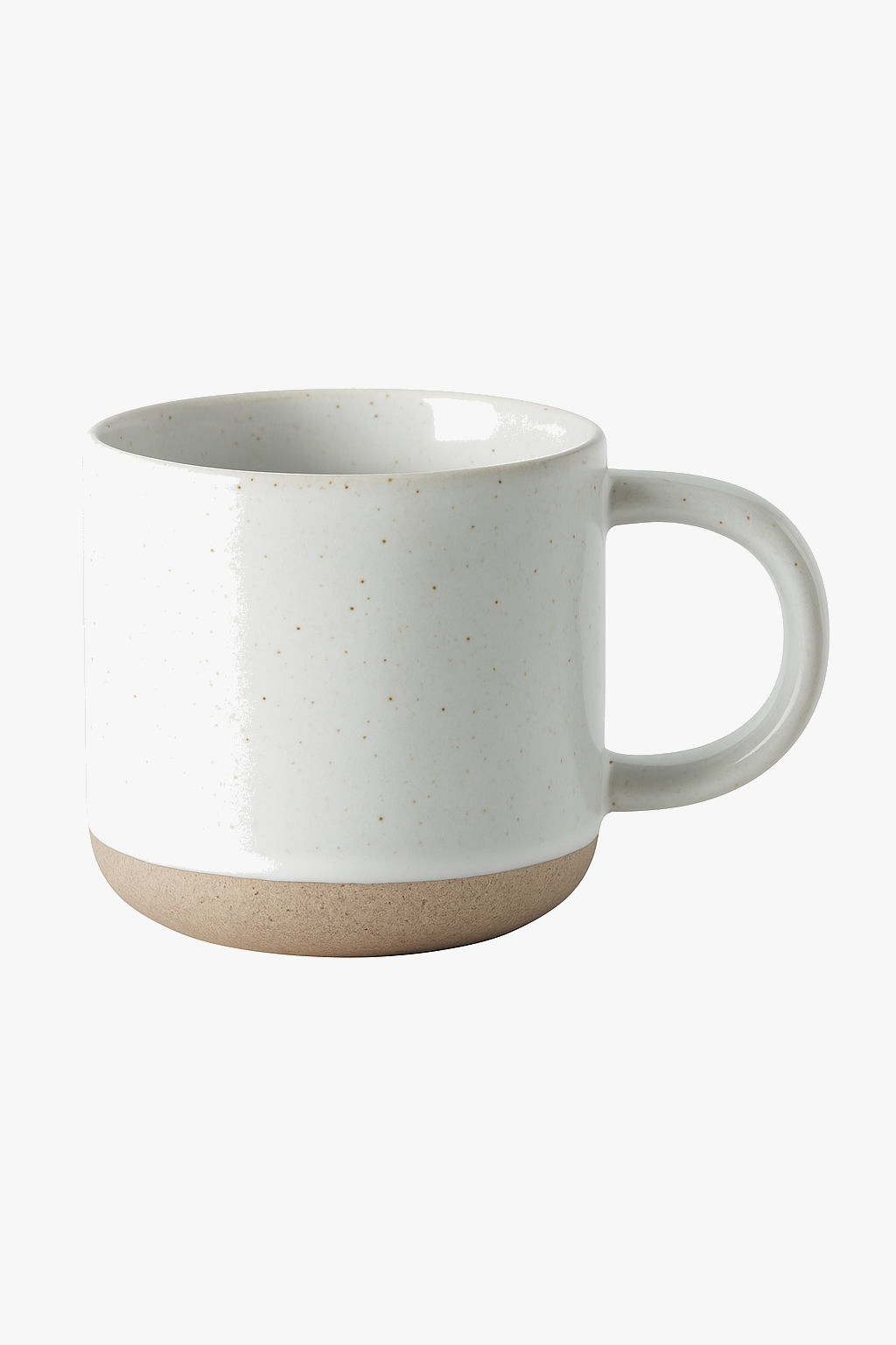 Cup cafe ceramique mouchetee design moderne anse