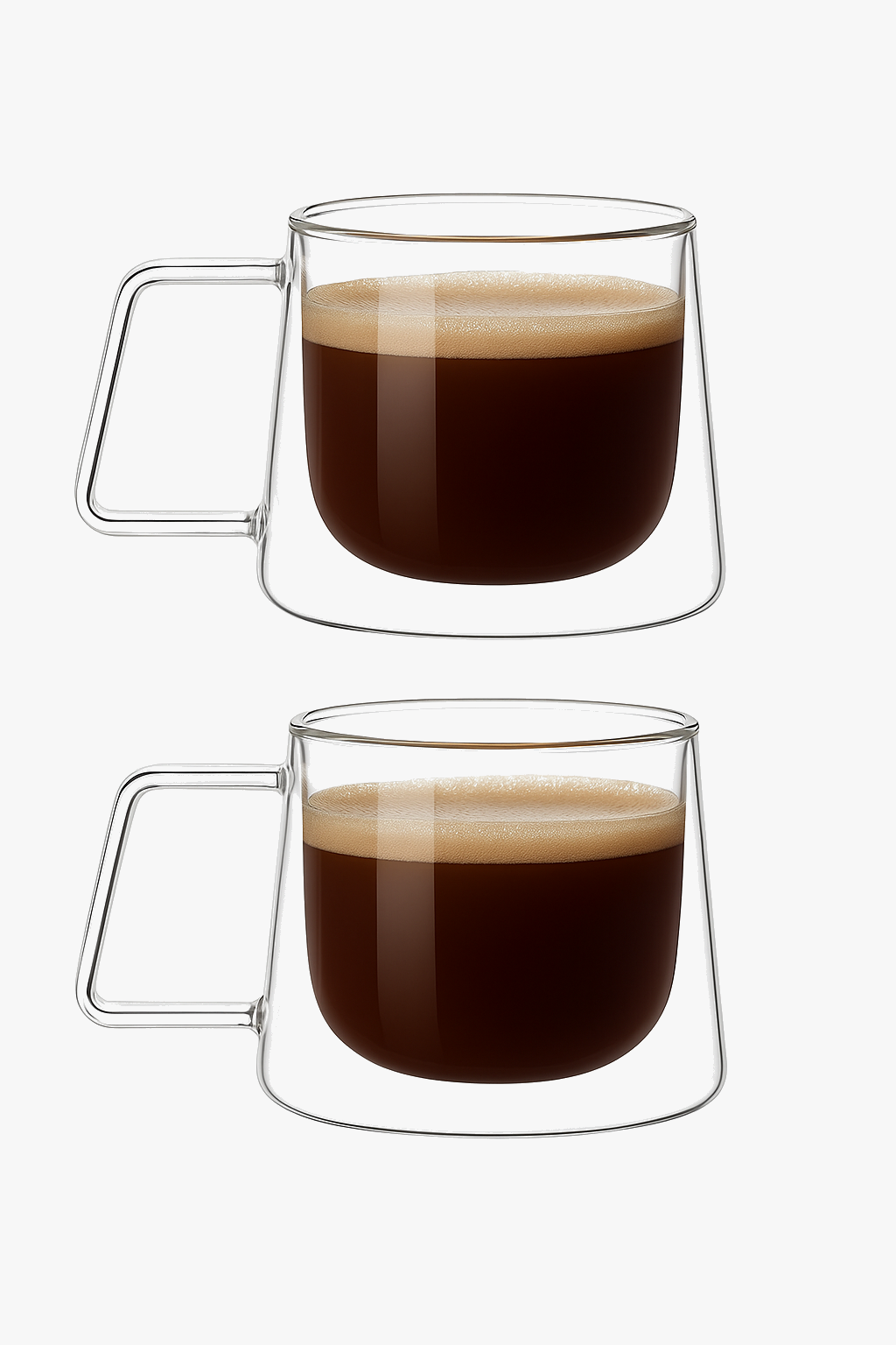Cup espresso double wall glass 200ml heat resistant