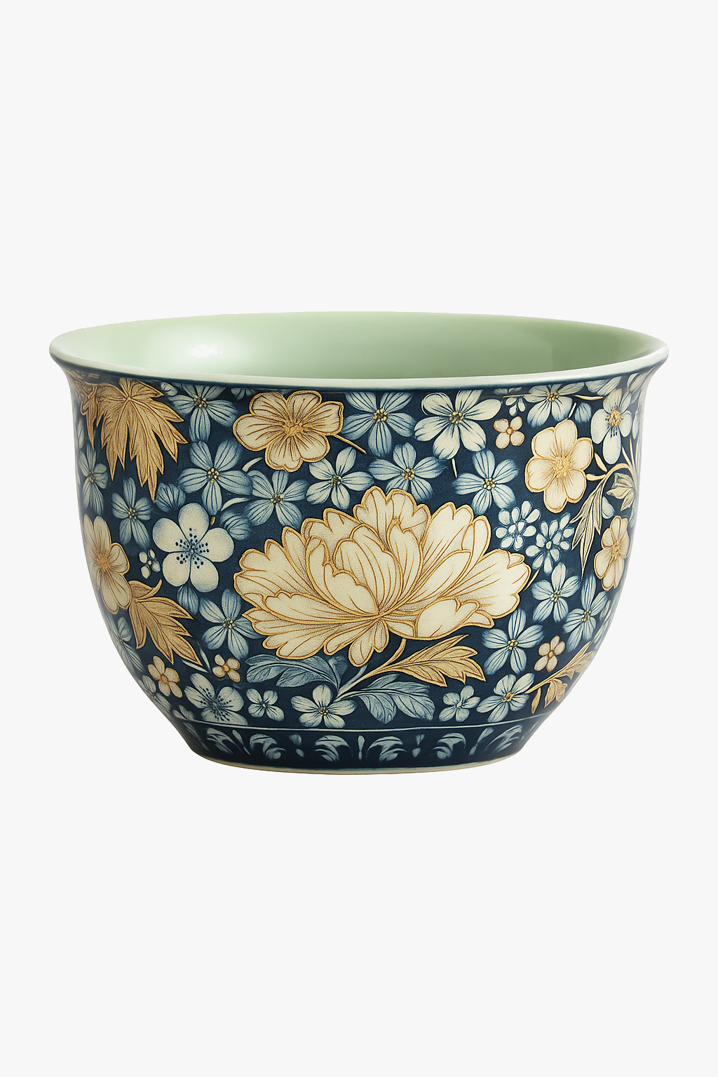 Ru kiln cup peony pattern service kung fu