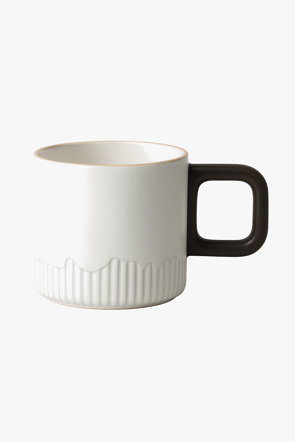 Ceramic teacup degraded 70 ml handle