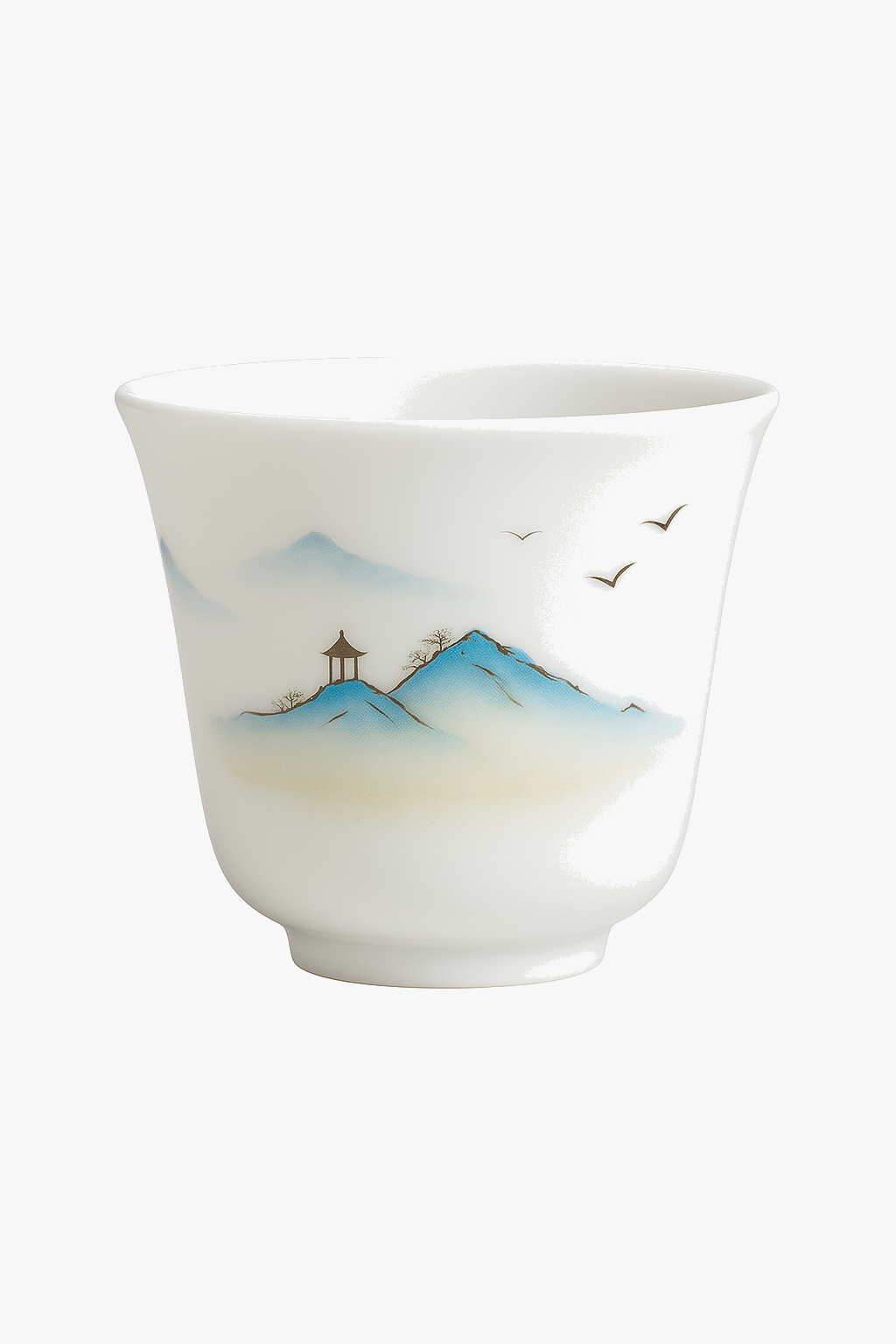 Chinese hand-style hand painted ceramic teacup