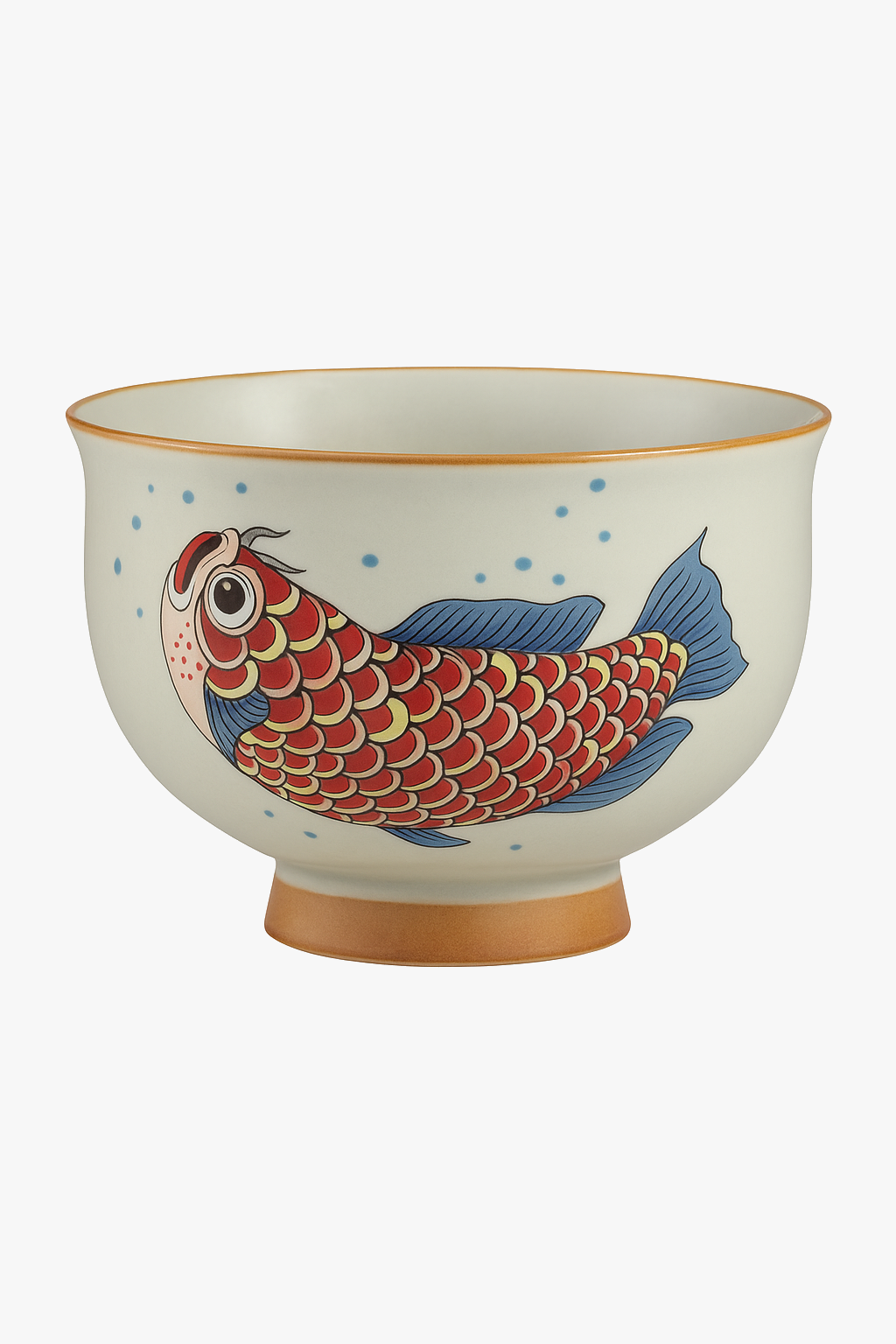 Chinese style ceramic teacup arowana pattern