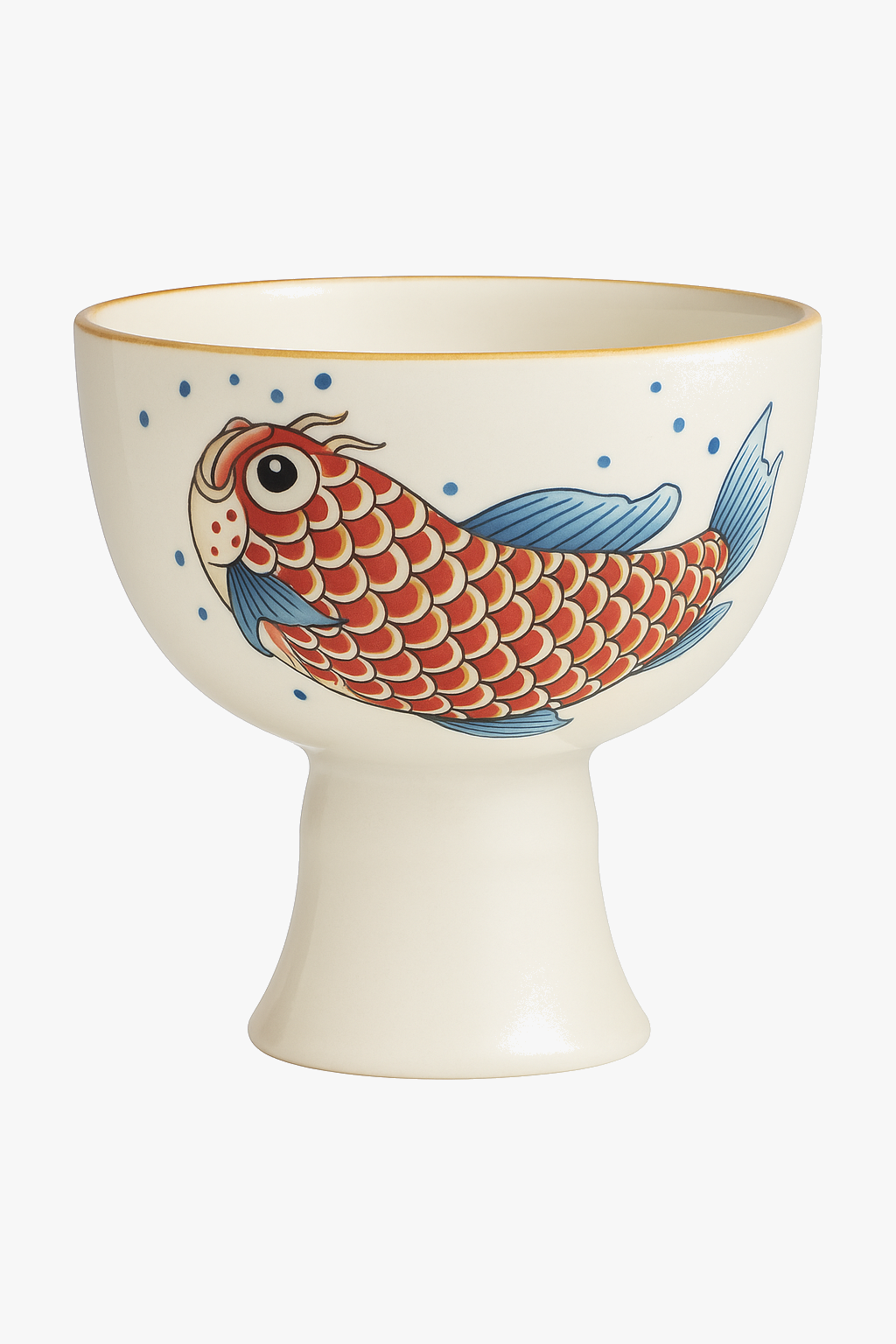 Chinese teacup arowana pattern ceramic