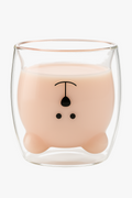 Double-Wall Glass Cup with 3D Animal Motifs