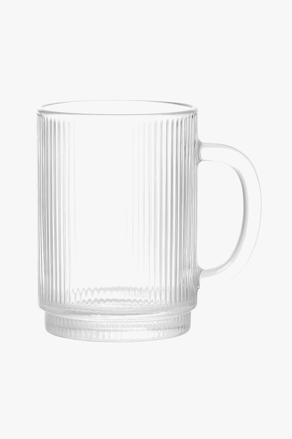 Northern style striped glass cup with handle lid