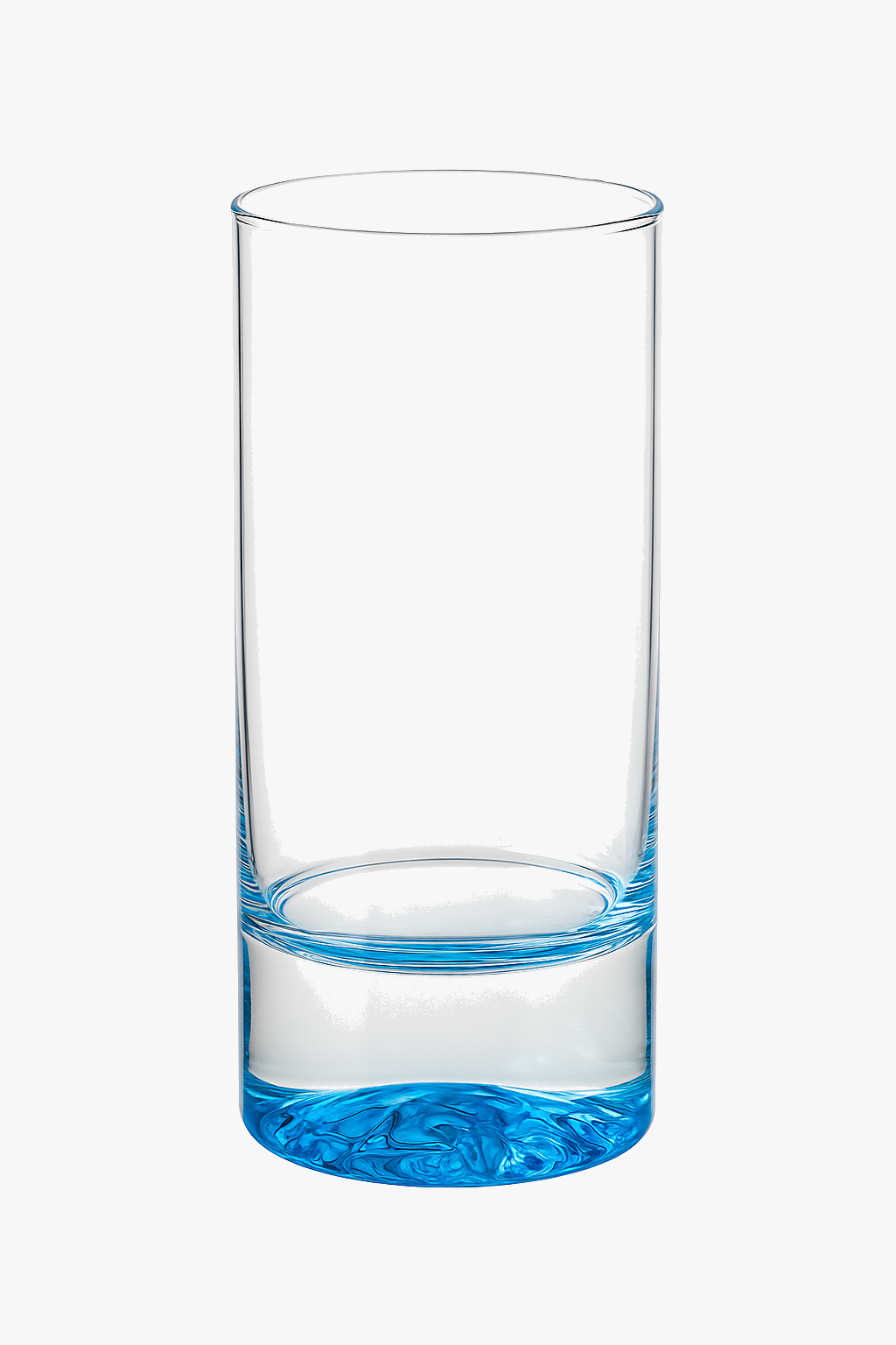 Japanese-Style Glass Cup with Mount Fuji Motif in Blue