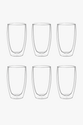 Glass espresso double wall insulation cups thermal design (set of 6)