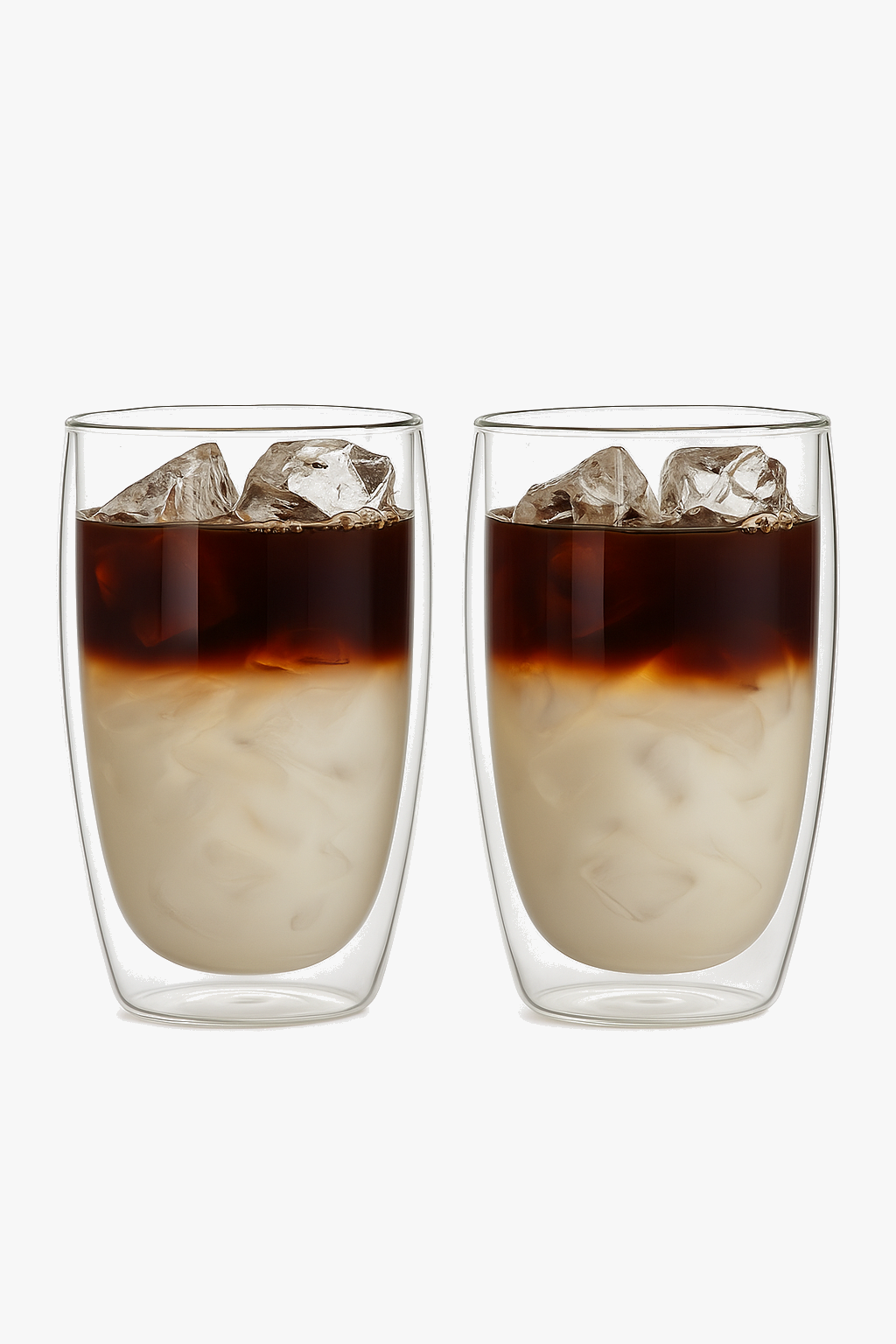 Coffee 250-450ml double wall insulated glass cups (set of 2)