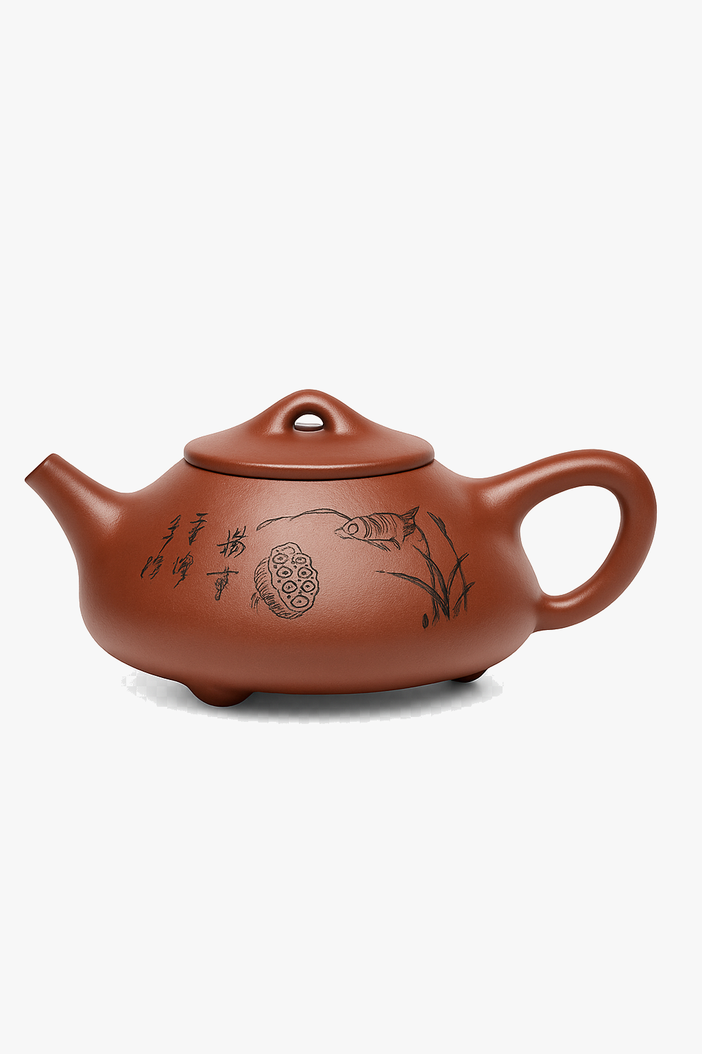 Traditional teapot yixing gongfu pattern lotus 300ml