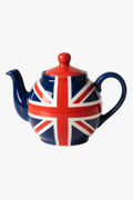 Ceramic teapot pattern British flag stainless steel infuser