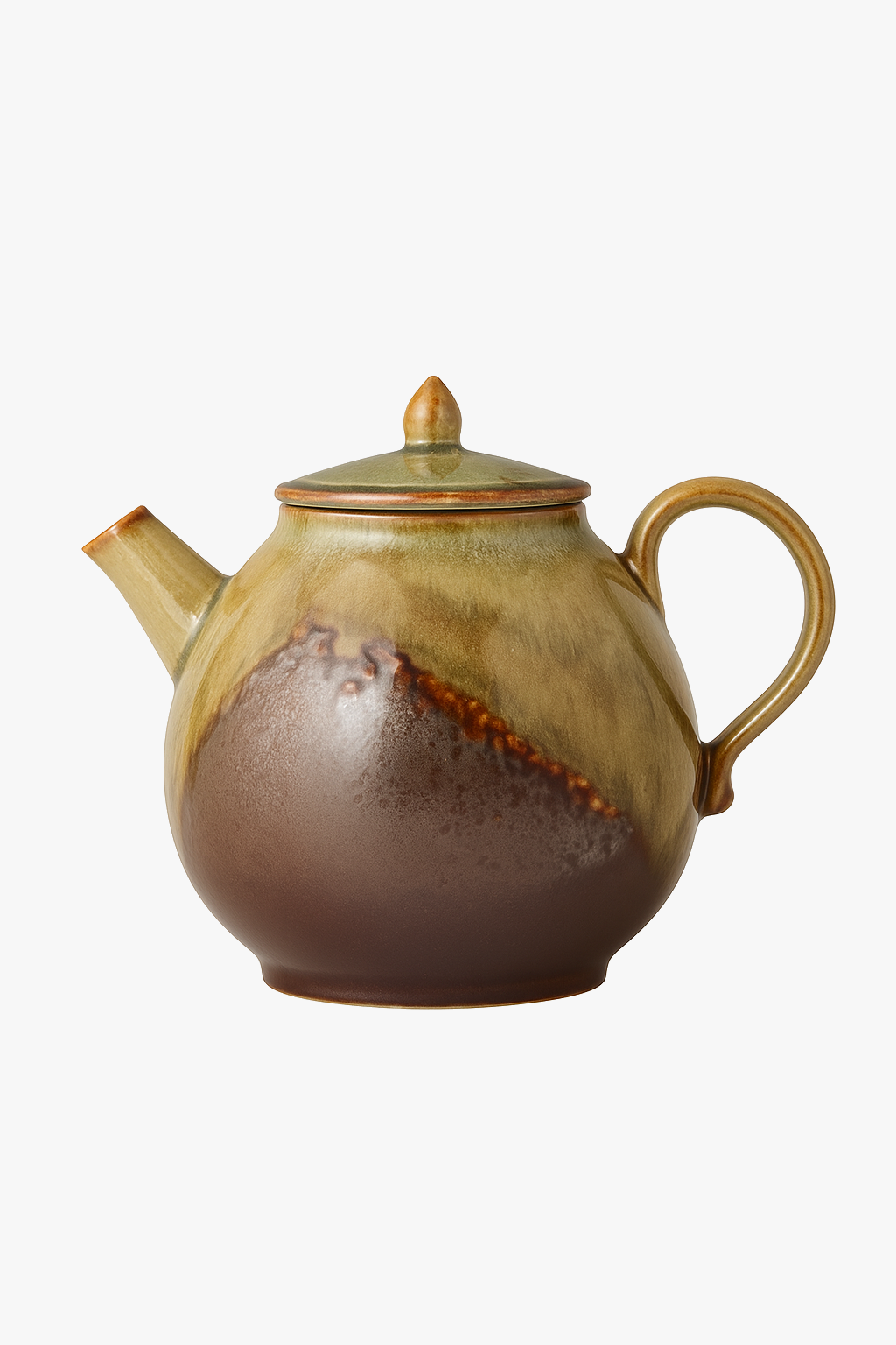 Retro-Ice Ceramic Teapot with bowl and lid