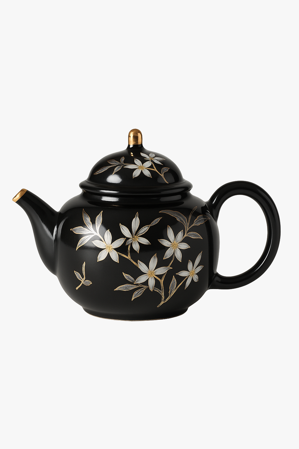 Retro ceramic teapot kung fu pattern apricot filter