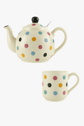 British style ceramic teapot with dots for tea