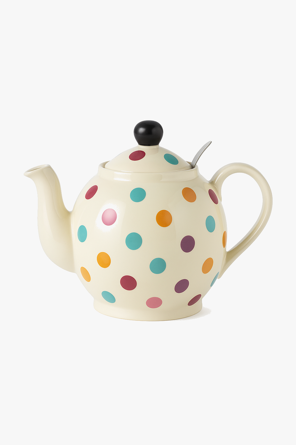 British style ceramic teapot pattern dots for tea