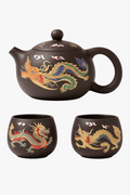 Gongfu teapot in changing phoenix dragon clay