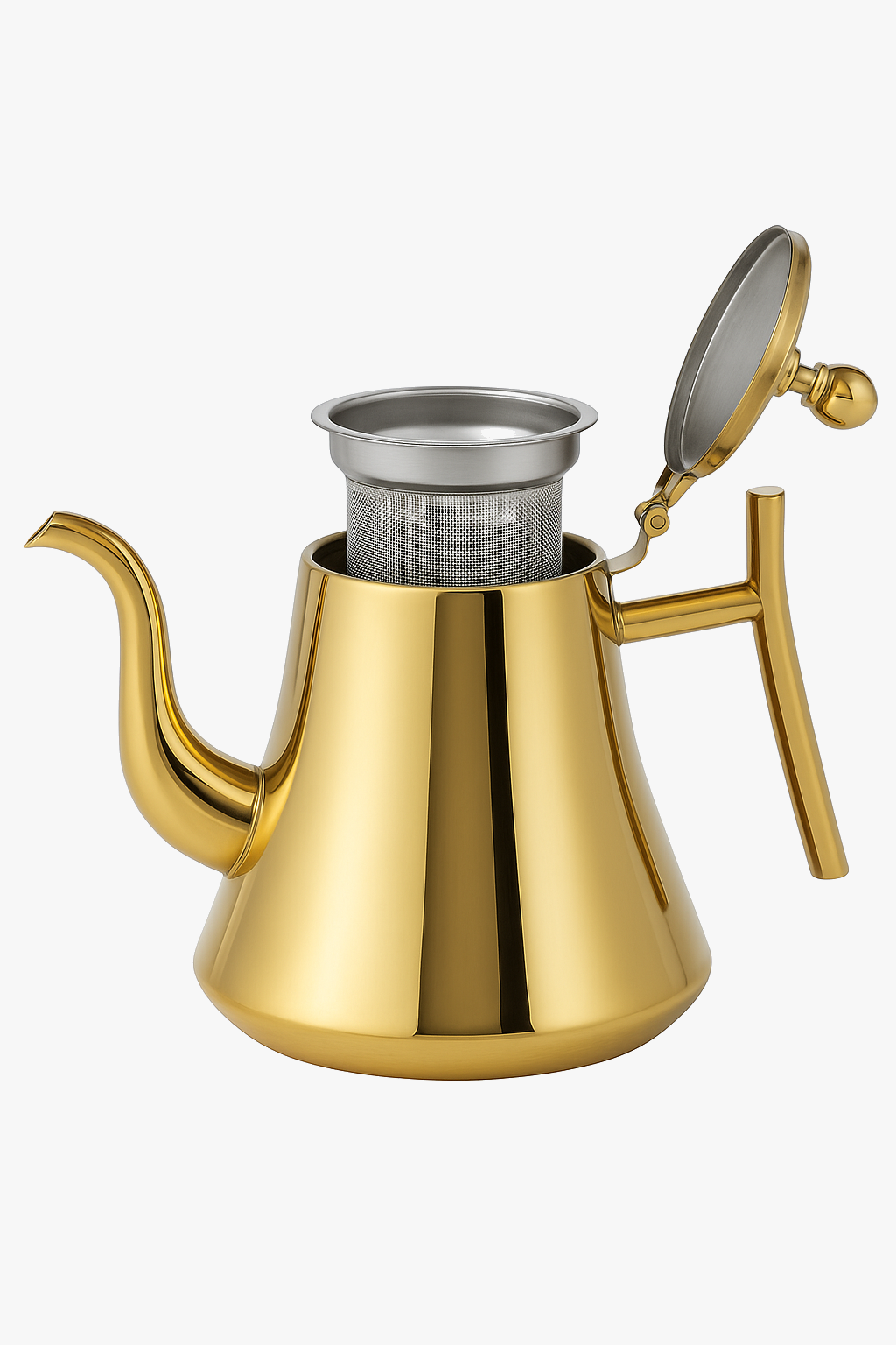 Stainless steel teapot with filter infuser 1l 15l 2l
