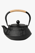 Japanese teapot enamelled cast iron with infuser mesh filter
