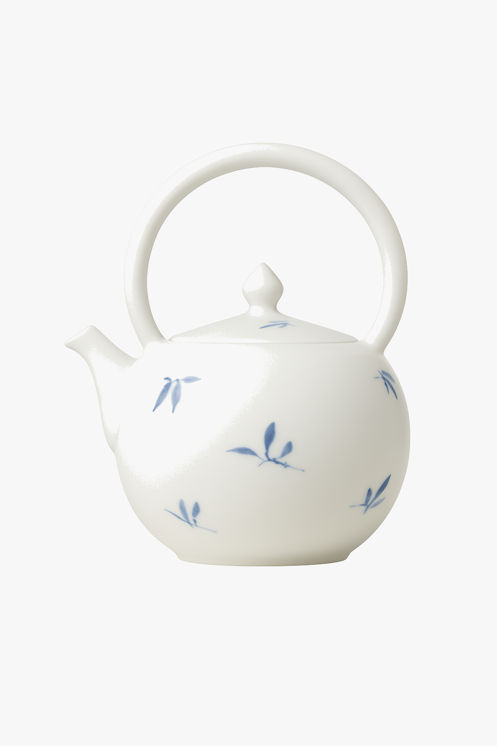 Japanese teapot painted hand handle orchid autumn