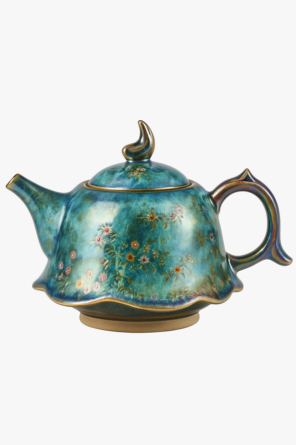 Teapot jianzhan tianmu ceramic enamelled artisanal pattern office