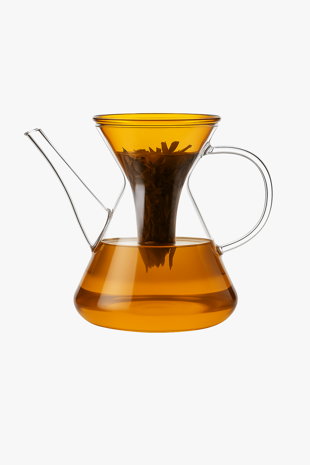 Glass kung fu teapot with quick infuser