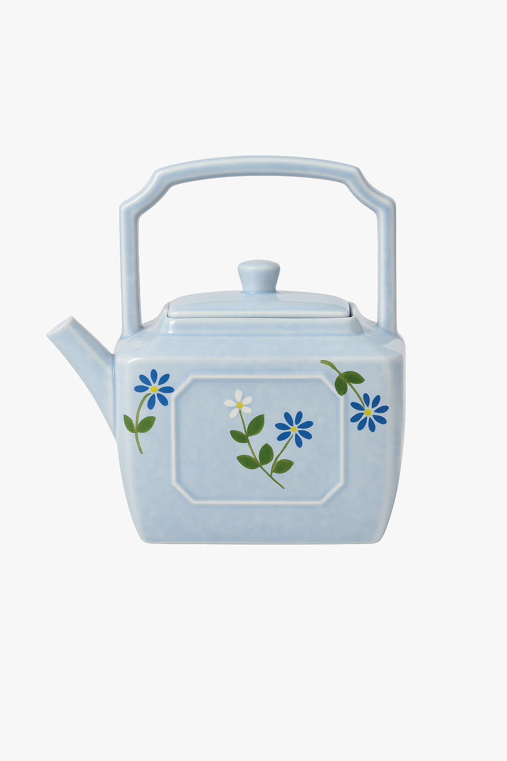 Hand painted marguerite teapot porcelain filter kung fu