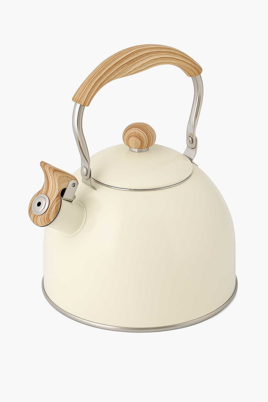 Stainless steel whistle teapot with 2L handle