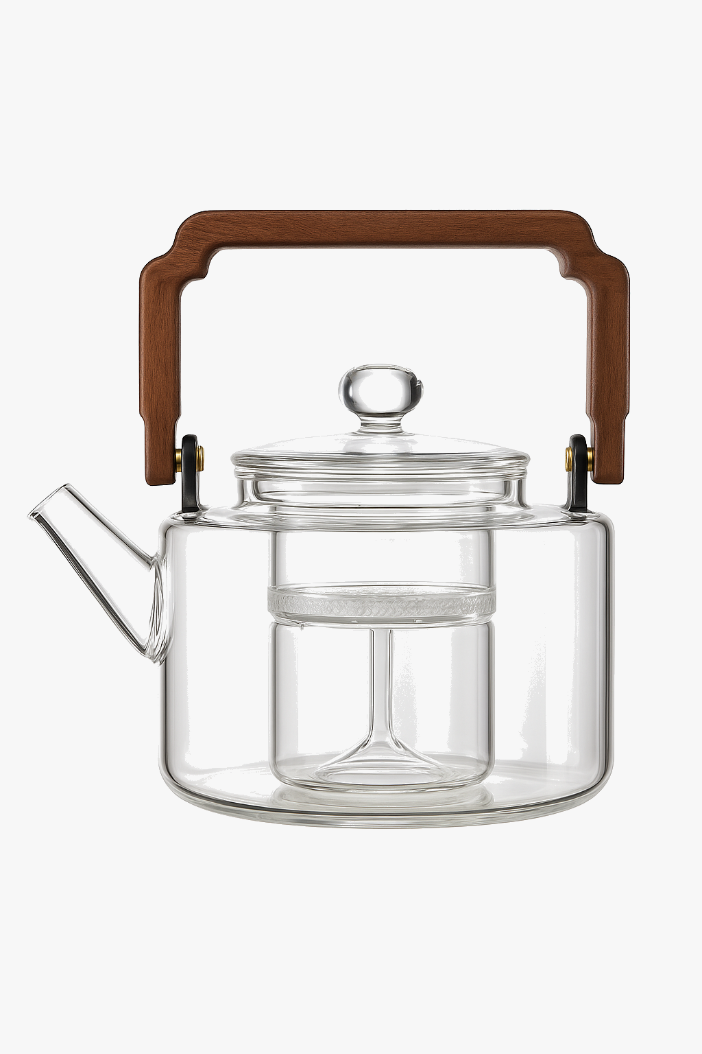 1300ml glass teapot with thick steam cooker filter